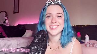 Princess gets her asshole gapped by anal machine