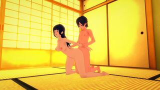 Hinata Hyuga is too shy to deal with her pervert classmate in public space