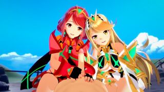 Mythra and Pyra share a night of passion at the Blade Motel