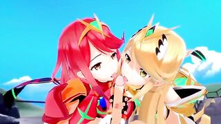 Mythra and Pyra share a night of passion at the Blade Motel