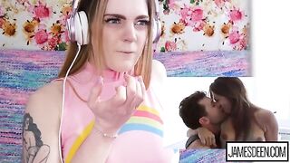 Carly Rae Summers reacts to intense James Deen scene