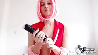 Sakura Haruno teaches how to masturbate with her cosplayers