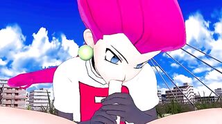 Jessie from Team Rocket wants to fuck your Pokémon in this hot hentai POV