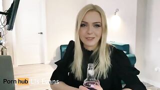 A beautiful neighbor came to visit and offered a blowjob with enthusiasm