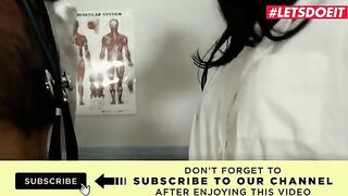 Two petite teen nurses seduced the doctor for a hard threesome