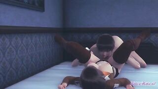 Mikasa gets her pussy eaten and stuffed in this hentai