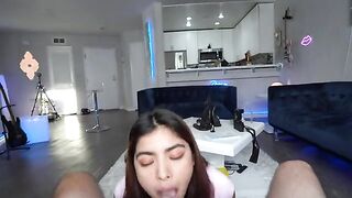 Horny slut Hazel Heart eager to taste a big cock and get cum on her face