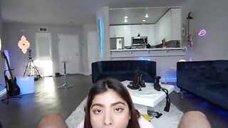 Horny slut Hazel Heart eager to taste a big cock and get cum on her face