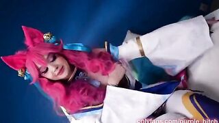 Spirit Blossom Ahri gets her juicy pussy railed and ass smashed in this steamy scene
