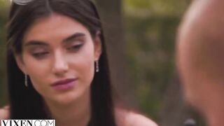 The girl cannot resist the guy’s charm in this steamy VIXEN scene