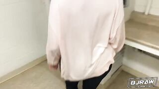 Siri Dahl cleans up after a big cock sucking session on BJRAW