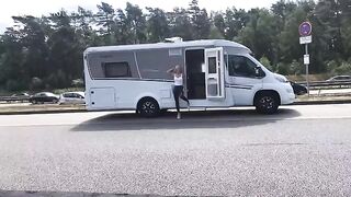 I got fucked at the A1 drive-in, full view of my wet look leggings