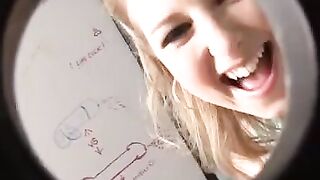 Sunny Lane skillfully works with her mouth on the cock of a stranger
