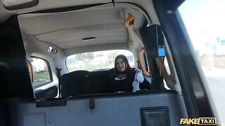 Fake Taxi ride with Sabien Demonia in fishnets gets wild