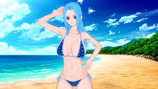A busty woman named Vivi enjoys having sex on the beach in this steamy scene