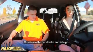 Pervert driving school teacher cheats on his wife with a stunning student