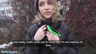 Public Agent Curly haired petite Spanish babe Geishakyd gets fucked in the hallway for cash