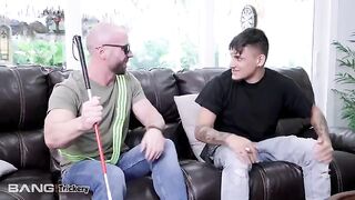 A blind guy tricked sexy brunette Vienna Black into sex