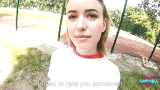 Girl received a bad mark from the teacher and fucks him