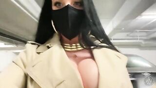Big natural tits Aussie babe fucked outdoors in real life POV action