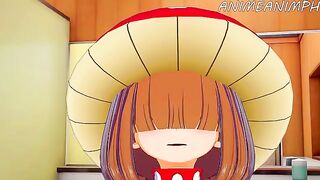 Kinoko Komori gets her pussy filled with cum in this My Hero Academia hentai