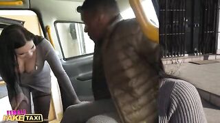 A big black cock for the big natural boobs of Sofia Lee in Fake Taxi