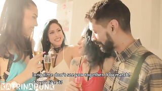 Party with your workmates, they will make a group sex party