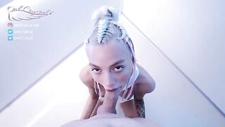 Petite teen with cute face fucked in doggy style by OwlCrystal