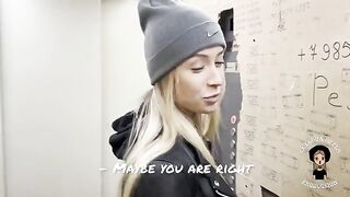 The blonde was caught by her husband while sucking dick