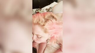 My husband's dick is huge, so I have to gag on it - Ponro