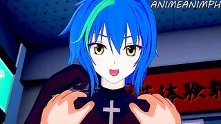 High School DxD Xenovia Quarta gets fucked hard in the hentai scene