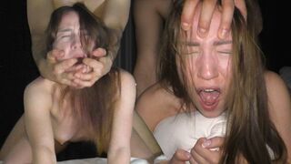 Small college girl gets fucked hard and rough by a big cock in an intense session