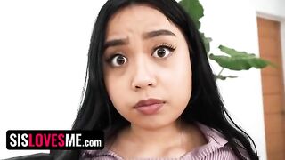 The lucky stepbrother fucks his big-assed stepsister to keep her secret