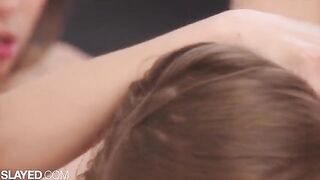Roomies are having fun with each other in a steamy lesbian encounter