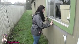 A curious surveyor got caught while spying for a roleplay scene
