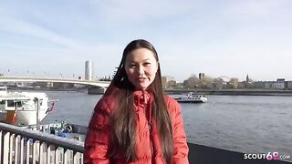 First rimjob and porn with Asian college girl Luna
