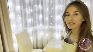 A sexy housemaid gets fucked by a cheating husband in the kitchen