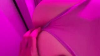 Passion party sex and dirty Russian talk in public toilet, exclusive action