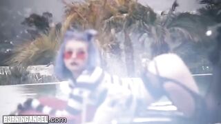 Goth princess Arya Fae gets her anal hole railed