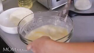 The stepson spanks and fucks his hot stepmom Florane Russell