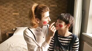 The sexy mime has an intense and passionate romantic sex with her boyfriend