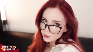 The slutty secretary gets fucked after work hard