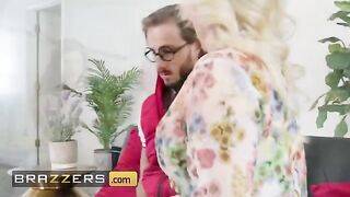Morgan Taylor is giving a lesson to her neighbor on kissing