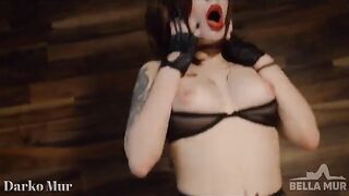 Redhead girl Mad Moxxi fucks with a guy with big cock