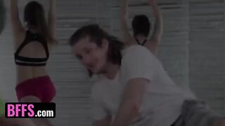 Yoga master fucks with students in hardcore poses