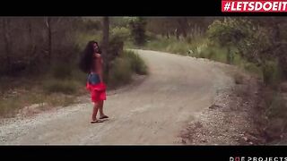 Spanish babe Alexa Tomas got her pussy soaked before giving a blowjob