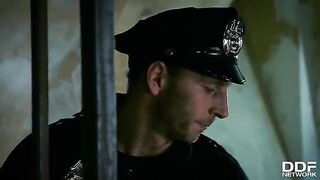 Hot blonde hooker Rosella Visconti gets fucked in police station