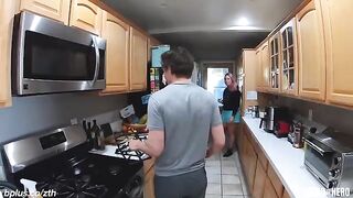 Behind the scenes with a blonde beauty getting fucked
