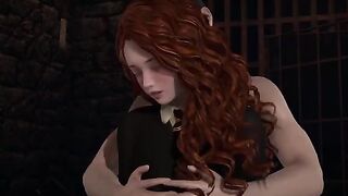 Hermione Granger gets fucked by Harry Potter on the 3rd floor of Hogwarts