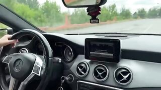 A hot girl buys a used car and fucks the seller in the car